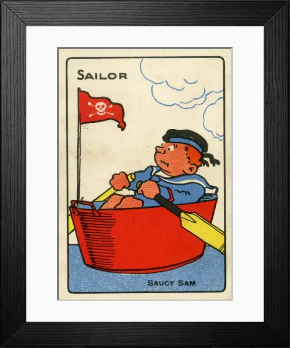 Framed Print : Snap Playing Cards - Sailor - Saucy Sam Framed Print : Snap Playing Cards - Sailor - Saucy Sam