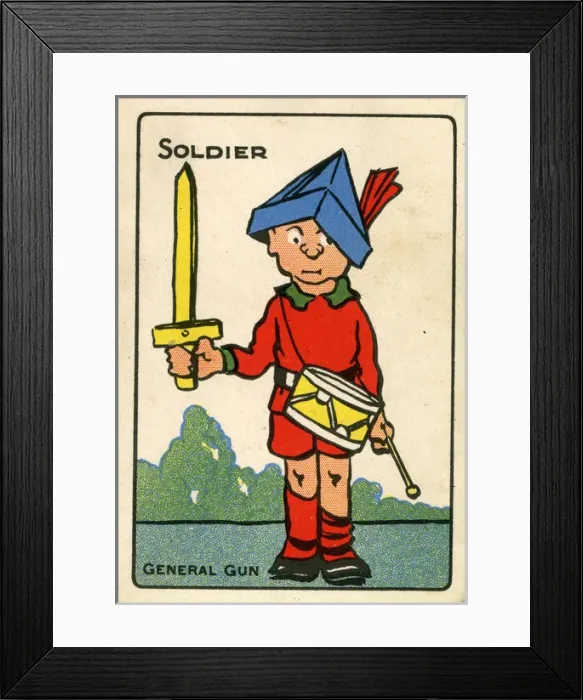 Framed Print : Snap Playing Cards - Soldier - General Gun Framed Print : Snap Playing Cards - Soldier - General Gun