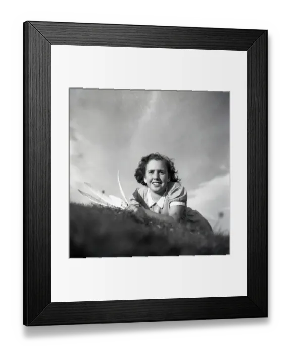 Framed Print : Girl on a hillside Framed Print : Girl on a hillside
