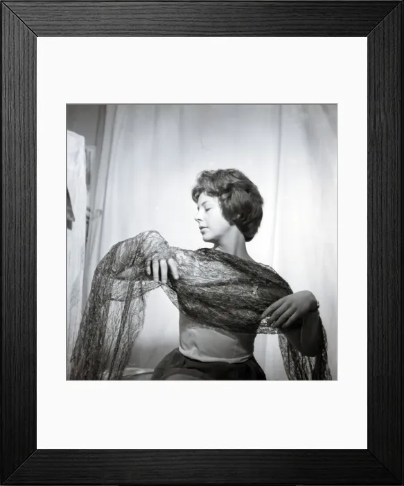 Framed Print : Model with a lacy shawl Framed Print : Model with a lacy shawl