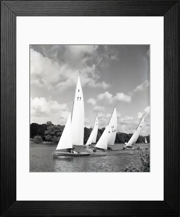 Framed Print : National 12 sailing dinghies on a Devon river Framed Print : National 12 sailing dinghies on a Devon river