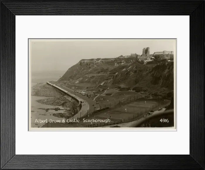 Framed Print : Albert Drive & Castle, Scarborough, North Yorkshire, England Framed Print : Albert Drive & Castle, Scarborough, North Yorkshire, England