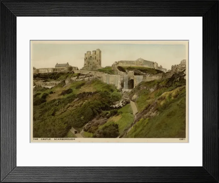 Framed Print : The Castle and Walls, Scarborough, North Yorkshire, England Framed Print : The Castle and Walls, Scarborough, North Yorkshire, England