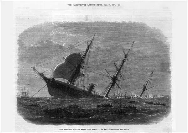 The ship Rangoon sinks, 1871