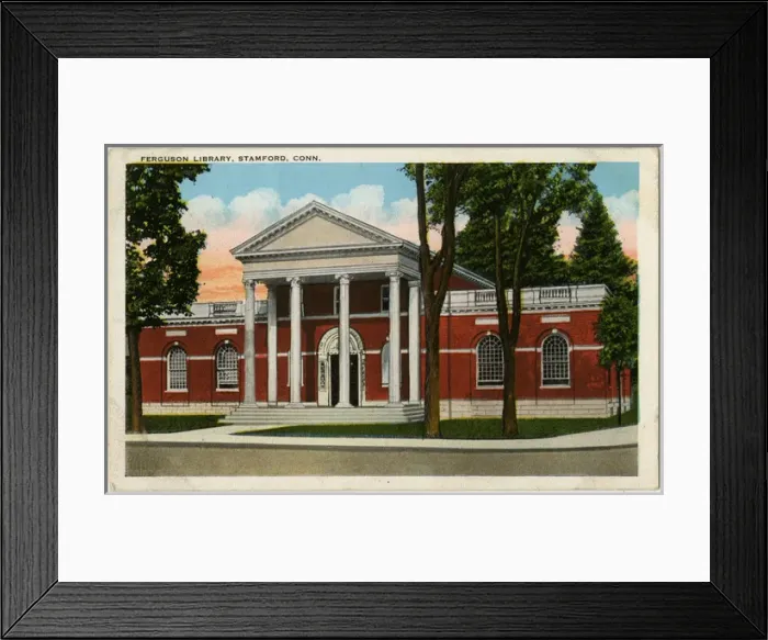 Framed Print : Ferguson Library, Stamford, Connecticut, USA Framed Print : Ferguson Library, Stamford, Connecticut, USA