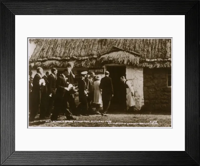 Framed Print : Post Office, The Clachan, Empire Exhibition, Glasgow Framed Print : Post Office, The Clachan, Empire Exhibition, Glasgow