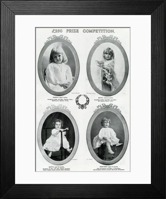 Framed Print : Edwardian childrens competition 1909 Framed Print : Edwardian childrens competition 1909