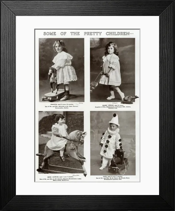 Framed Print : Edwardian childrens competition 1909 Framed Print : Edwardian childrens competition 1909