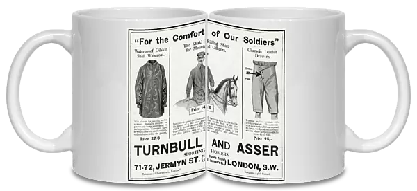 Advert for Turnbull and Asser comforts for soldiers 1915