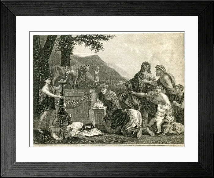 Framed Print : Biblical scene, The Golden Calf Framed Print : Biblical scene, The Golden Calf