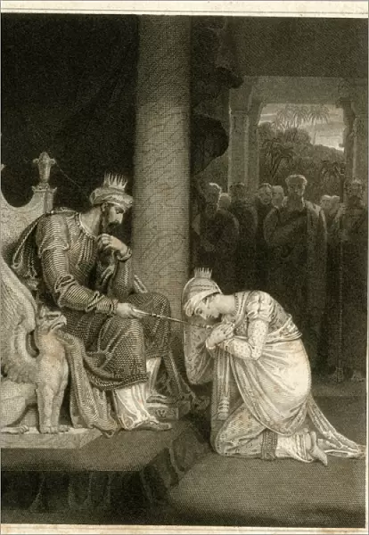 Bible scene, Esther before Ahasuerus