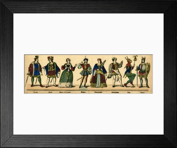 Framed Print : Theatre Characters Framed Print : Theatre Characters