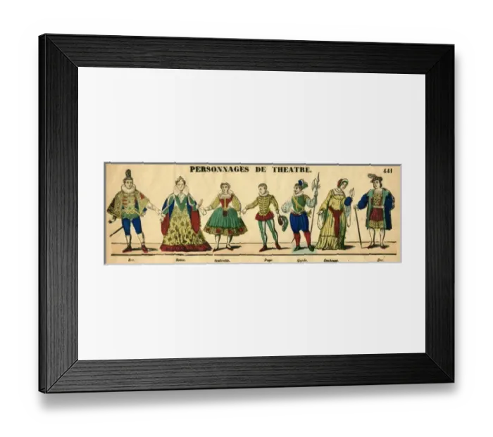 Framed Print : Theatre Characters Framed Print : Theatre Characters