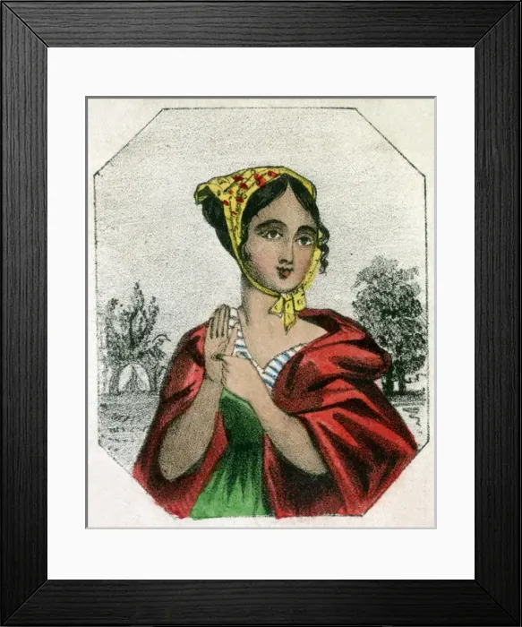 Framed Print : Woman in a garden Framed Print : Woman in a garden
