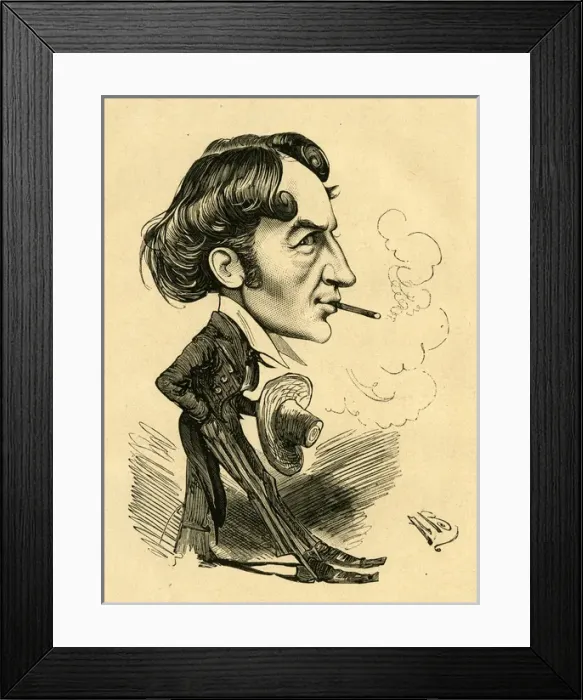Framed Print : Cartoon, G F Rowe, American playwright Framed Print : Cartoon, G F Rowe, American playwright