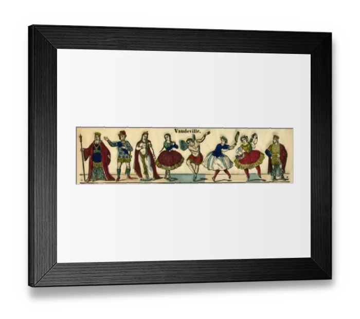 Framed Print : Theatre Characters - Vaudeville Framed Print : Theatre Characters - Vaudeville