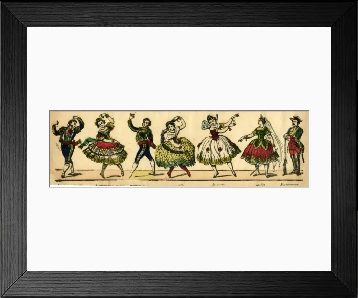 Framed Print : Theatre Characters - Dancers Framed Print : Theatre Characters - Dancers