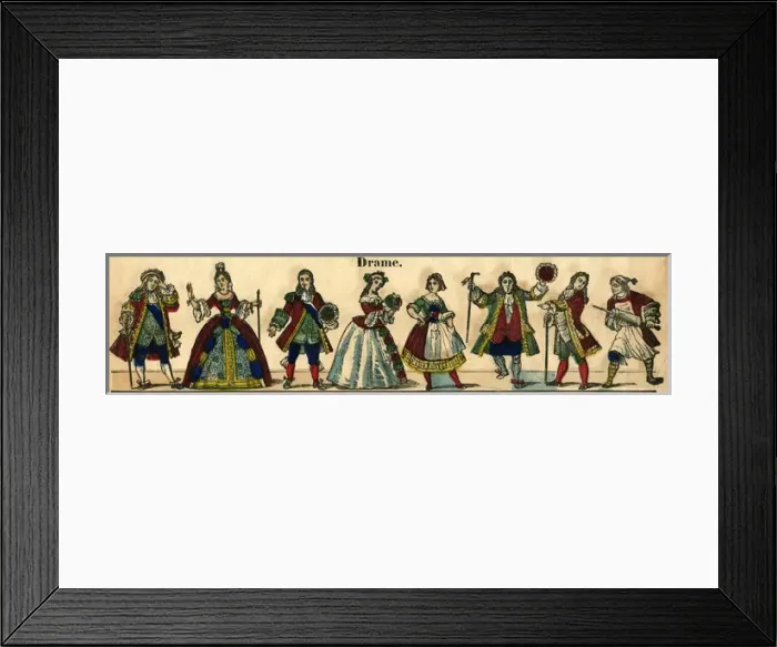 Framed Print : Theatre Characters - Drama Framed Print : Theatre Characters - Drama