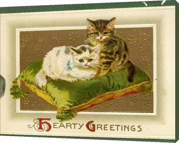 Christmas card, Hearty Greetings