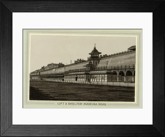Framed Print : Lift & Shelter, Madeira Road, Brighton, Sussex Framed Print : Lift & Shelter, Madeira Road, Brighton, Sussex
