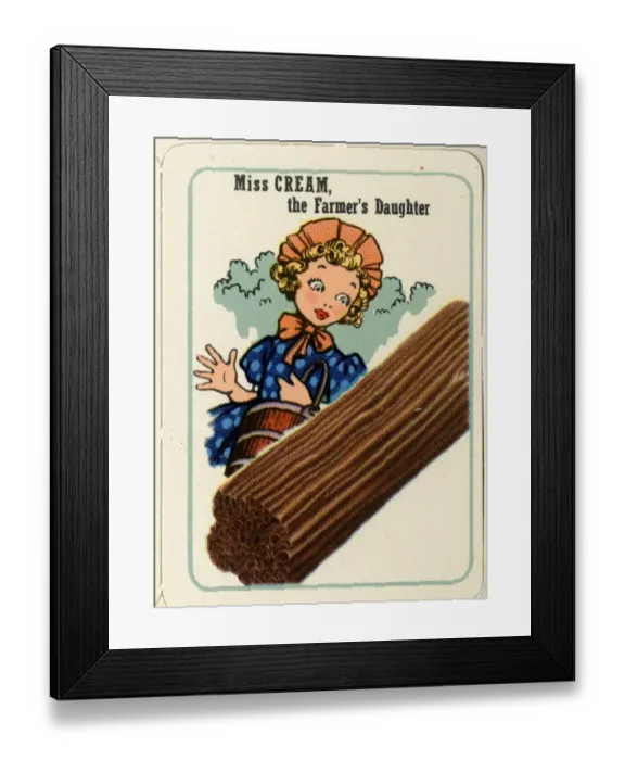 Framed Print : Cadburys Happy Families - Miss Cream Framed Print : Cadburys Happy Families - Miss Cream