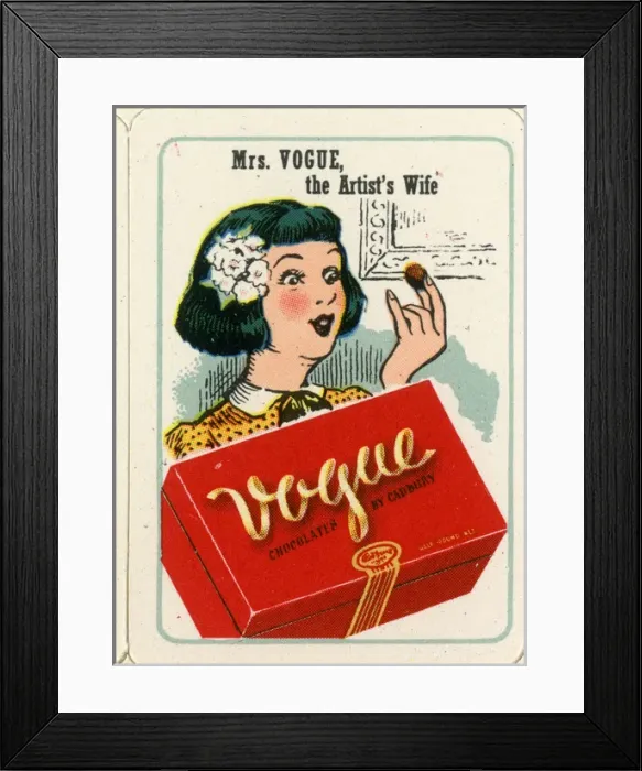 Framed Print : Cadburys Happy Families - Mrs Vogue Framed Print : Cadburys Happy Families - Mrs Vogue