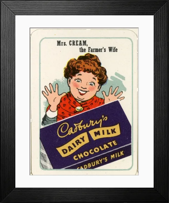 Framed Print : Cadburys Happy Families - Mrs Cream Framed Print : Cadburys Happy Families - Mrs Cream