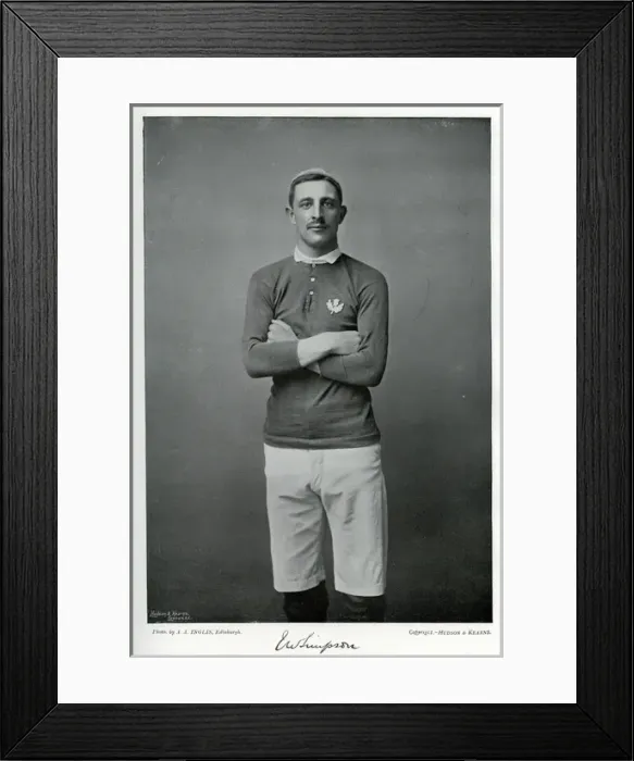 Framed Print : J W Simpson, Scotland international rugby player Framed Print : J W Simpson, Scotland international rugby player