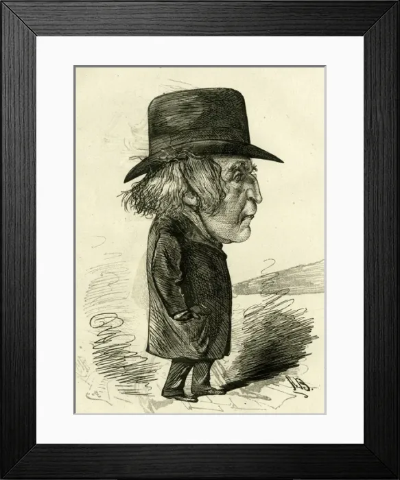 Framed Print : Cartoon, Horace Wigan, actor, dramatist and manager Framed Print : Cartoon, Horace Wigan, actor, dramatist and manager