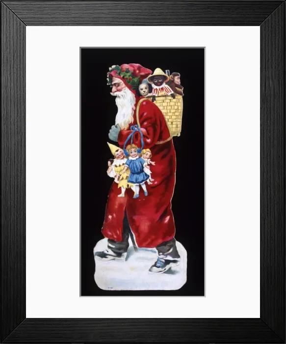 Framed Print : Victorian Scrap, Father Christmas Framed Print : Victorian Scrap, Father Christmas