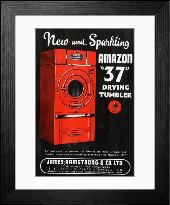 Framed Print : Advertisement, Amazon 37 Drying Tumbler Framed Print : Advertisement, Amazon 37 Drying Tumbler