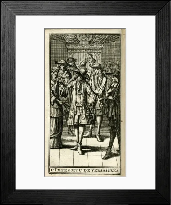 Framed Print : Scene from Molieres play, L Impromptu de Versailles Framed Print : Scene from Molieres play, L Impromptu de Versailles