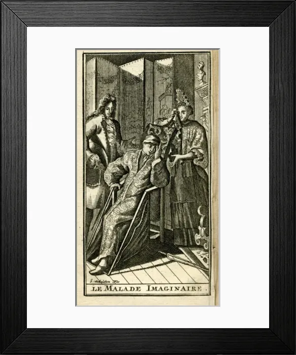 Framed Print : Scene from Molieres play, Le Malade Imaginaire Framed Print : Scene from Molieres play, Le Malade Imaginaire