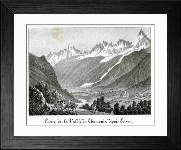 Framed Print : Chamonix and Mont Blanc, France Framed Print : Chamonix and Mont Blanc, France
