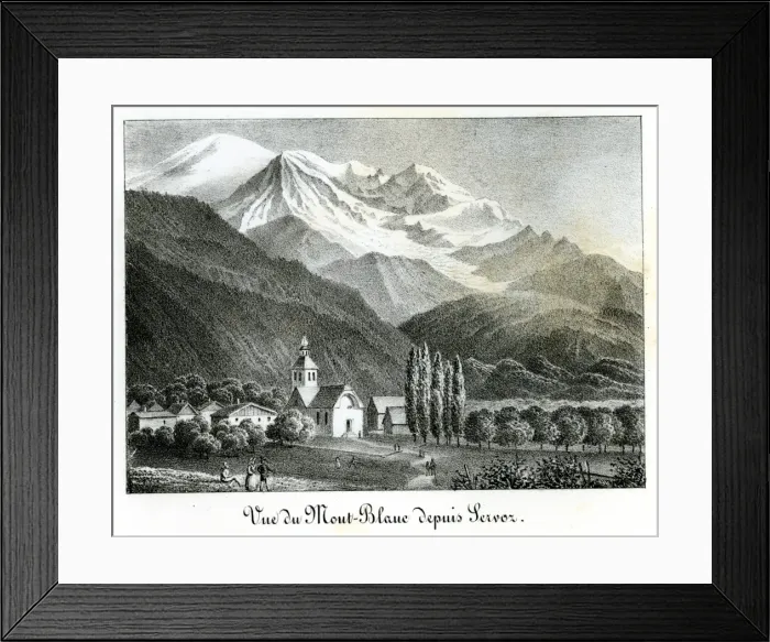 Framed Print : Chamonix and Mont Blanc, France Framed Print : Chamonix and Mont Blanc, France