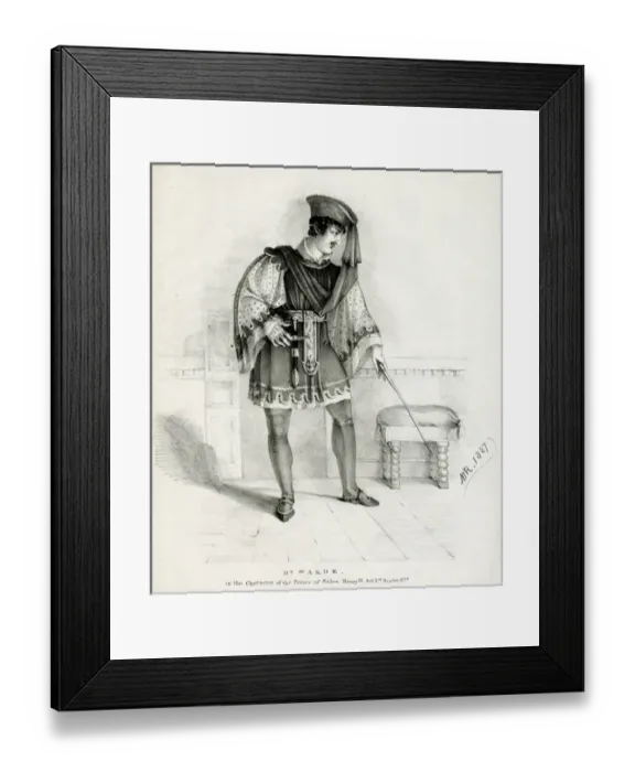 Framed Print : Mr Warde as the Prince of Wales in Shakespeares Henry IV Framed Print : Mr Warde as the Prince of Wales in Shakespeares Henry IV