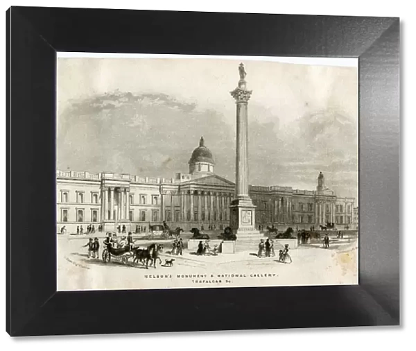 Nelsons Column and National Gallery, London