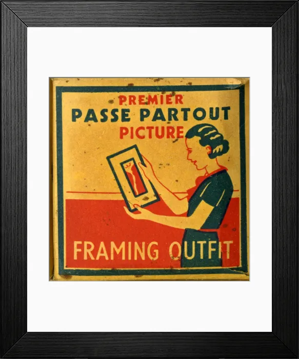 Framed Print : Box cover design, Passe Partout Picture Framing Outfit Framed Print : Box cover design, Passe Partout Picture Framing Outfit