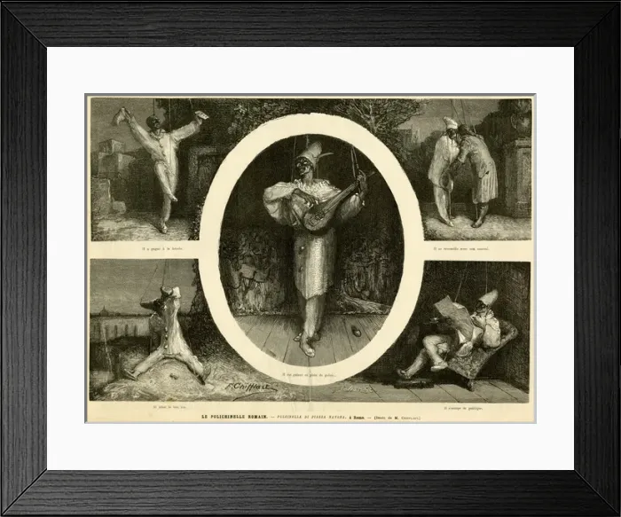Framed Print : The Roman Pulcinella of the Piazza Navona Framed Print : The Roman Pulcinella of the Piazza Navona