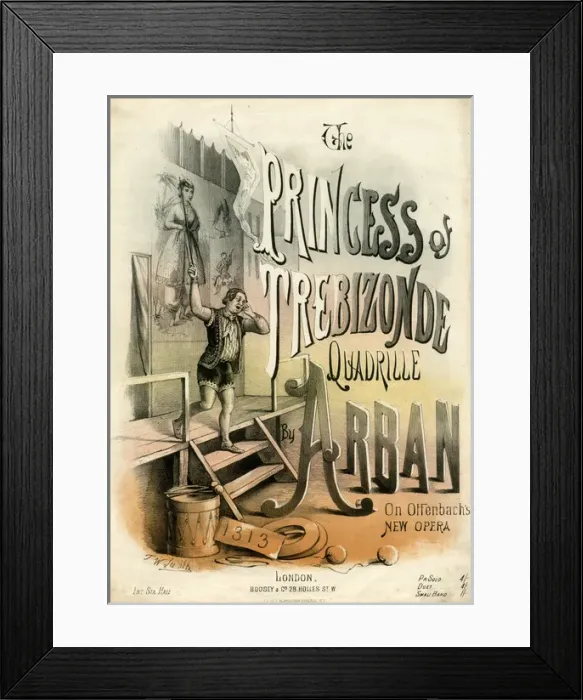 Framed Print : Music cover, The Princess of Trebizonde Quadrille Framed Print : Music cover, The Princess of Trebizonde Quadrille