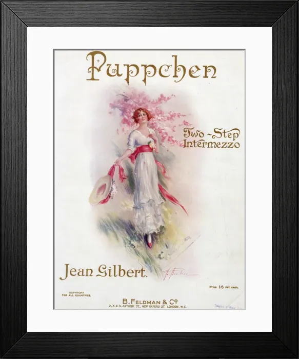 Framed Print : Music cover, Puppchen, two-step intermezzo Framed Print : Music cover, Puppchen, two-step intermezzo