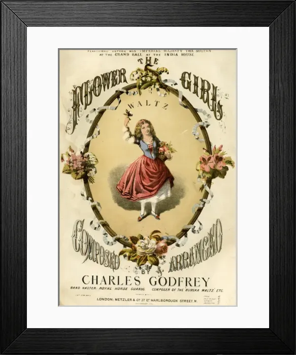Framed Print : Music cover, The Flower Girl Waltz Framed Print : Music cover, The Flower Girl Waltz