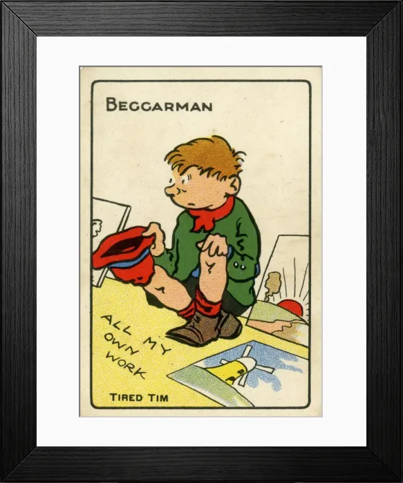 Framed Print : Snap Playing Cards - Beggarman - Tired Tim Framed Print : Snap Playing Cards - Beggarman - Tired Tim