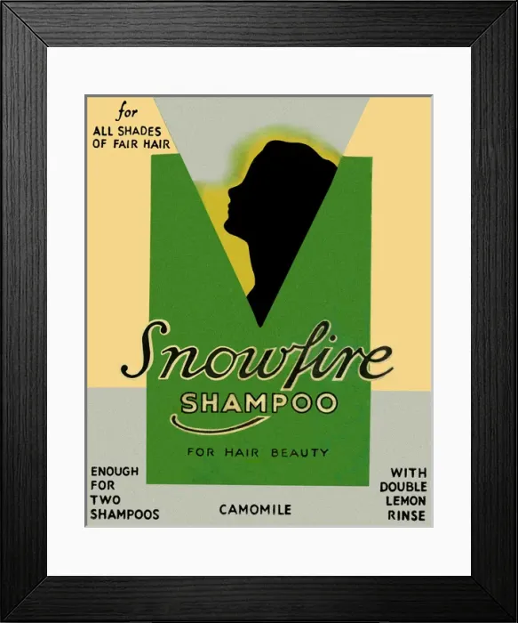 Framed Print : Package design, Snowfire Shampoo Framed Print : Package design, Snowfire Shampoo