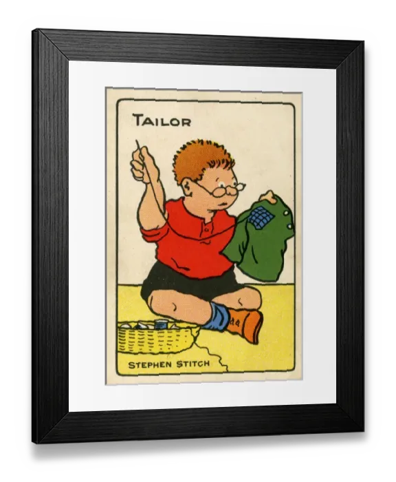 Framed Print : Snap Playing Cards - Tailor - Stephen Stitch Framed Print : Snap Playing Cards - Tailor - Stephen Stitch