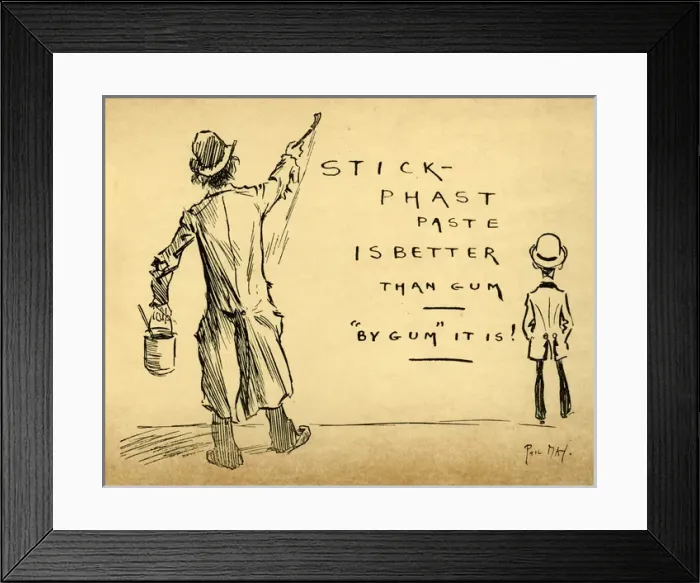Framed Print : Advertisement for Stickphast Paste Framed Print : Advertisement for Stickphast Paste