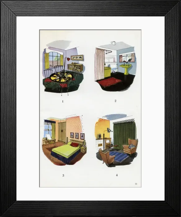 Framed Print : Illustration in The Curtain Book Framed Print : Illustration in The Curtain Book