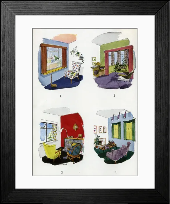 Framed Print : Illustration in The Curtain Book Framed Print : Illustration in The Curtain Book