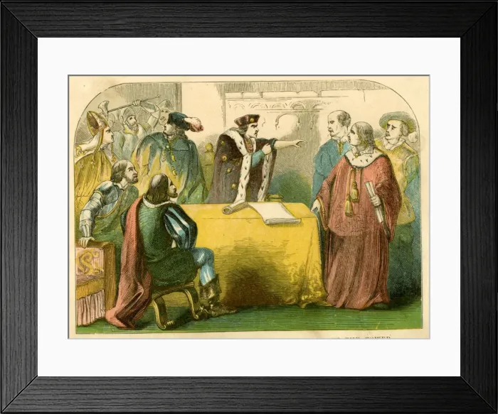 Framed Print : Duke of Gloucester charges council in Tower with treason Framed Print : Duke of Gloucester charges council in Tower with treason