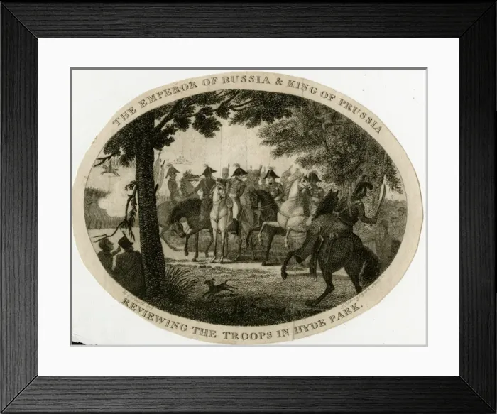 Framed Print : Emperor of Russia and King of Prussia, Hyde Park, London Framed Print : Emperor of Russia and King of Prussia, Hyde Park, London
